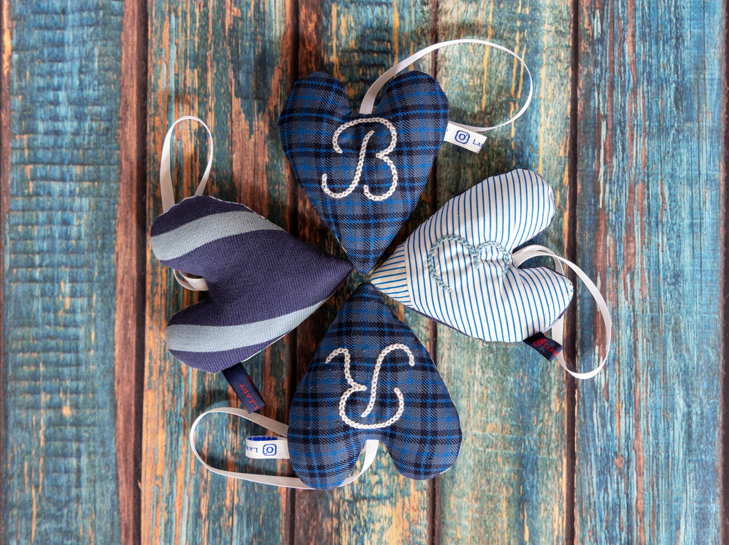 Belhaven Hill School Monogram Lavender Stuffed Hearts