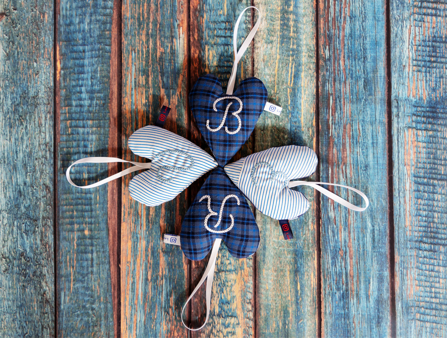 Belhaven Hill School Monogram Lavender Stuffed Hearts