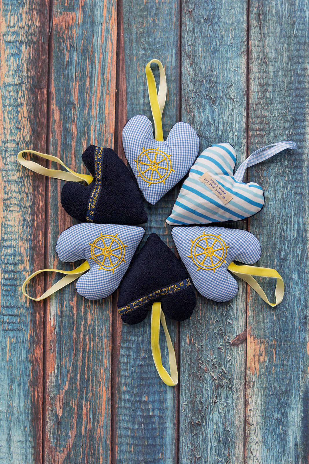 School Themed Lavender Stuffed Hearts