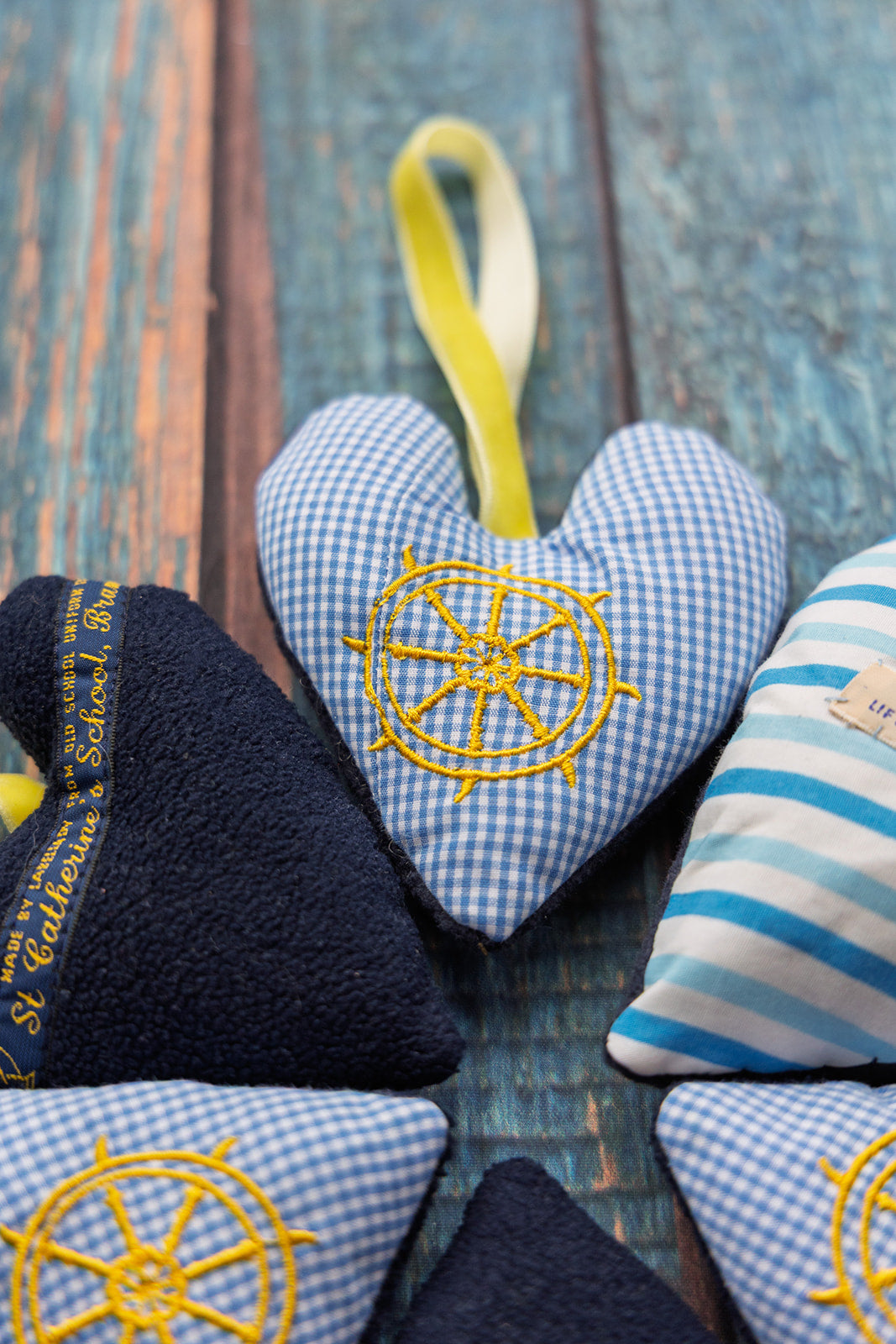 School Themed Lavender Stuffed Hearts