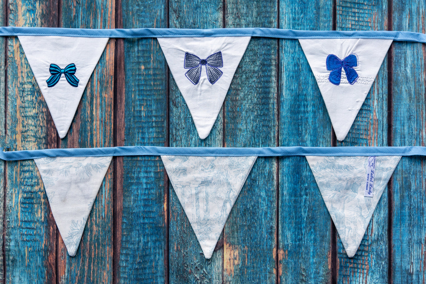 Repurposed Vintage Easter Bow Bunting